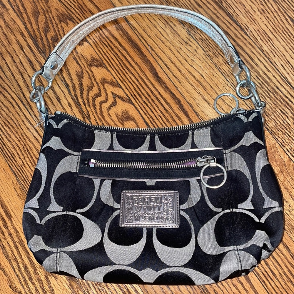 Coach Poppy handbag metallic purse. Barely used; great condition.